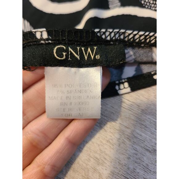 GNW size 8 women's black and white midi fit and flare dress - Picture 4 of 7